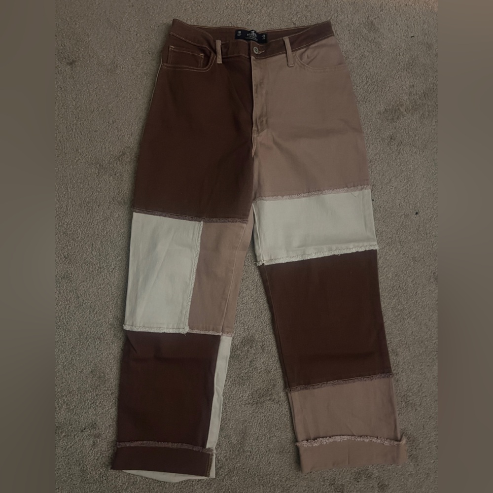 Hollister Two-Tone Pants in Brown and Tan